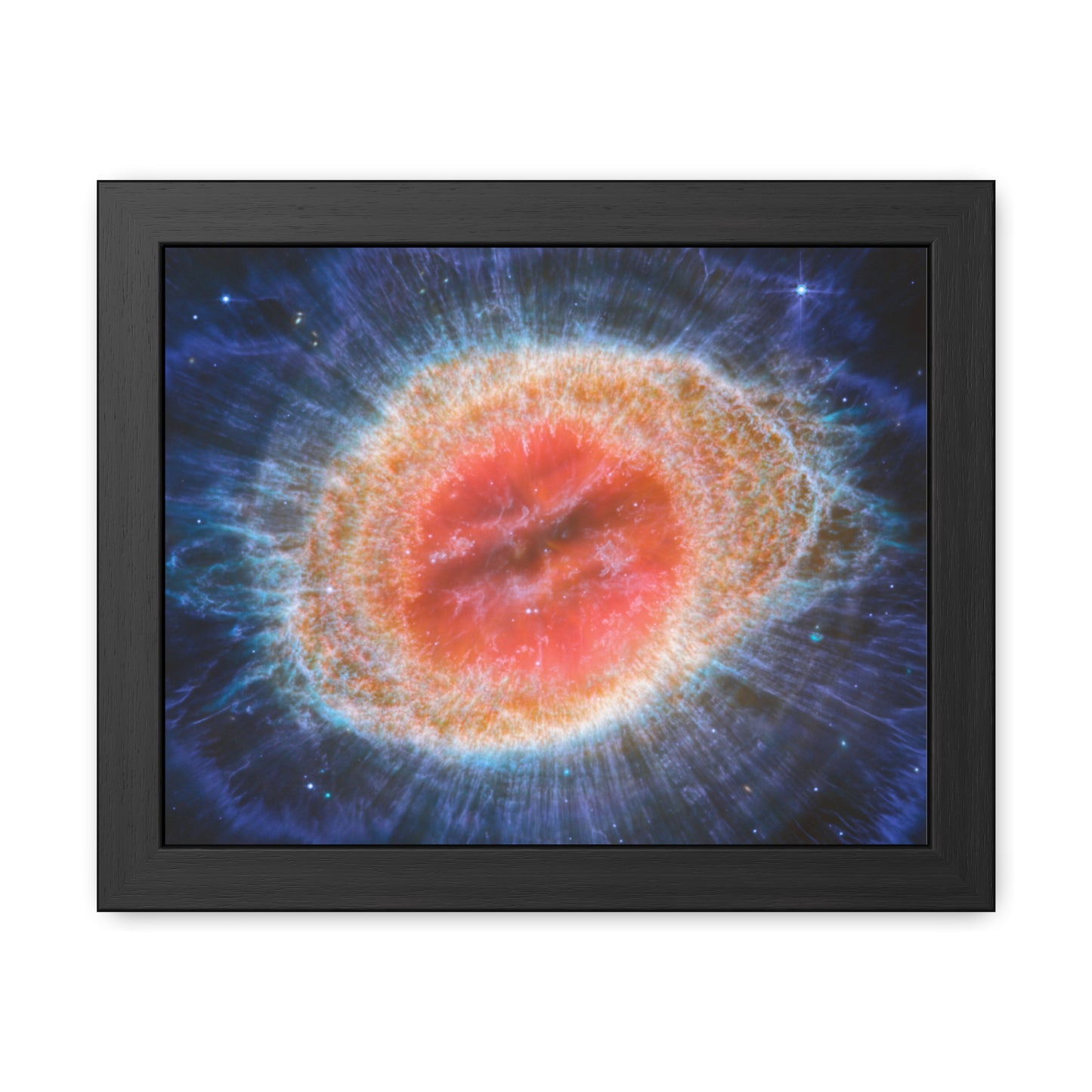 Ring Nebula (MIRI image), Hand Crafted Wooden Framed Poster