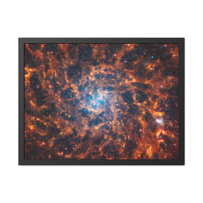 Spiral Galaxy IC 5332, Hand Crafted Wooden Framed Poster