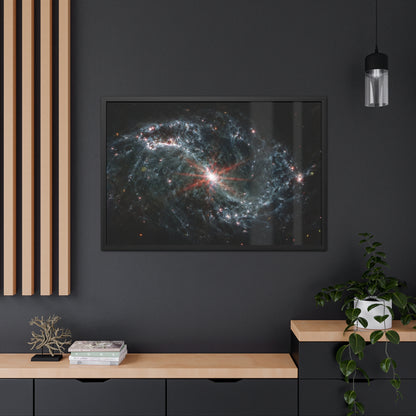 Intricate Networks of Gas and Dust in Nearby Galaxies, Hand Crafted Wooden Framed Poster