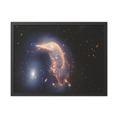 Interacting Galaxies Arp 142, Hand Crafted Wooden Framed Poster