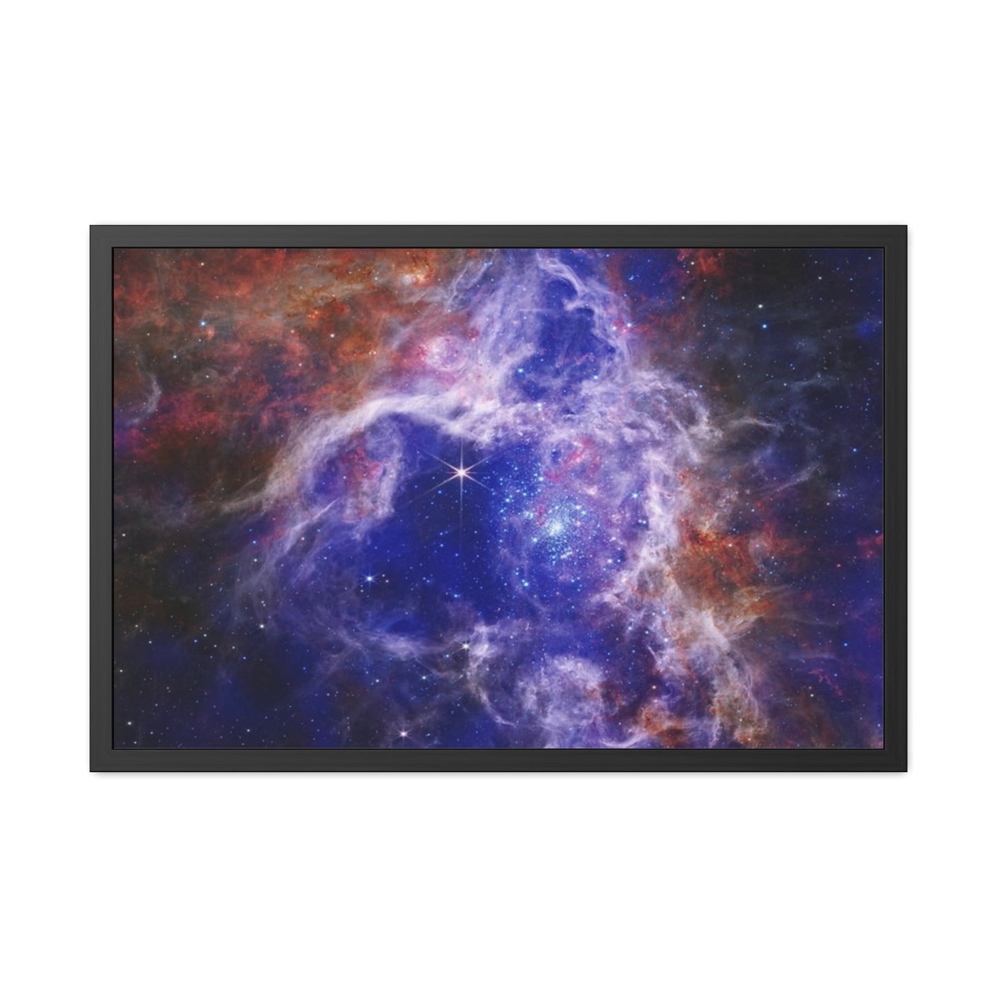 The Tarantula Nebula, Hand Crafter Wooden Framed Poster