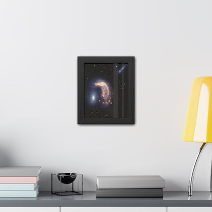 Interacting Galaxies Arp 142, Hand Crafted Wooden Framed Poster