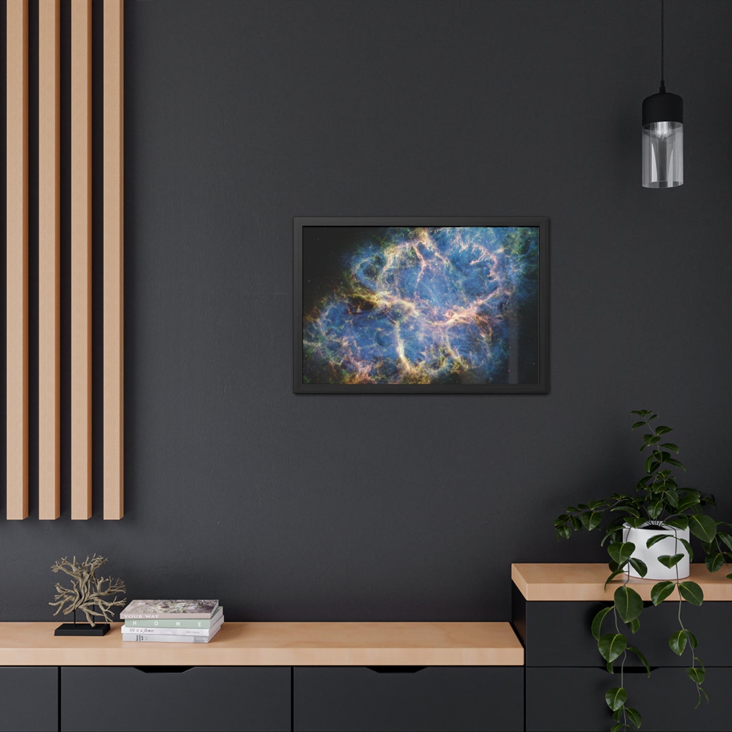 Crab Nebula, Hand Crafted Wooden Framed Poster