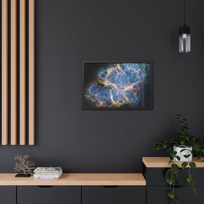 Crab Nebula, Hand Crafted Wooden Framed Poster