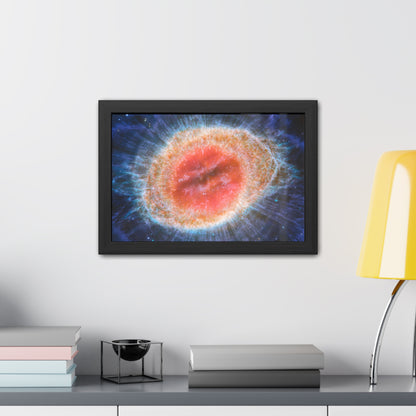 Ring Nebula (MIRI image), Hand Crafted Wooden Framed Poster