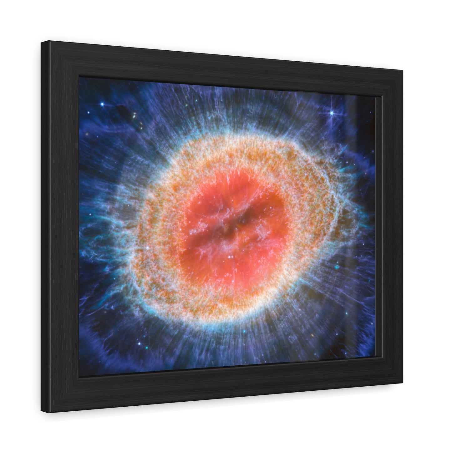 Ring Nebula (MIRI image), Hand Crafted Wooden Framed Poster