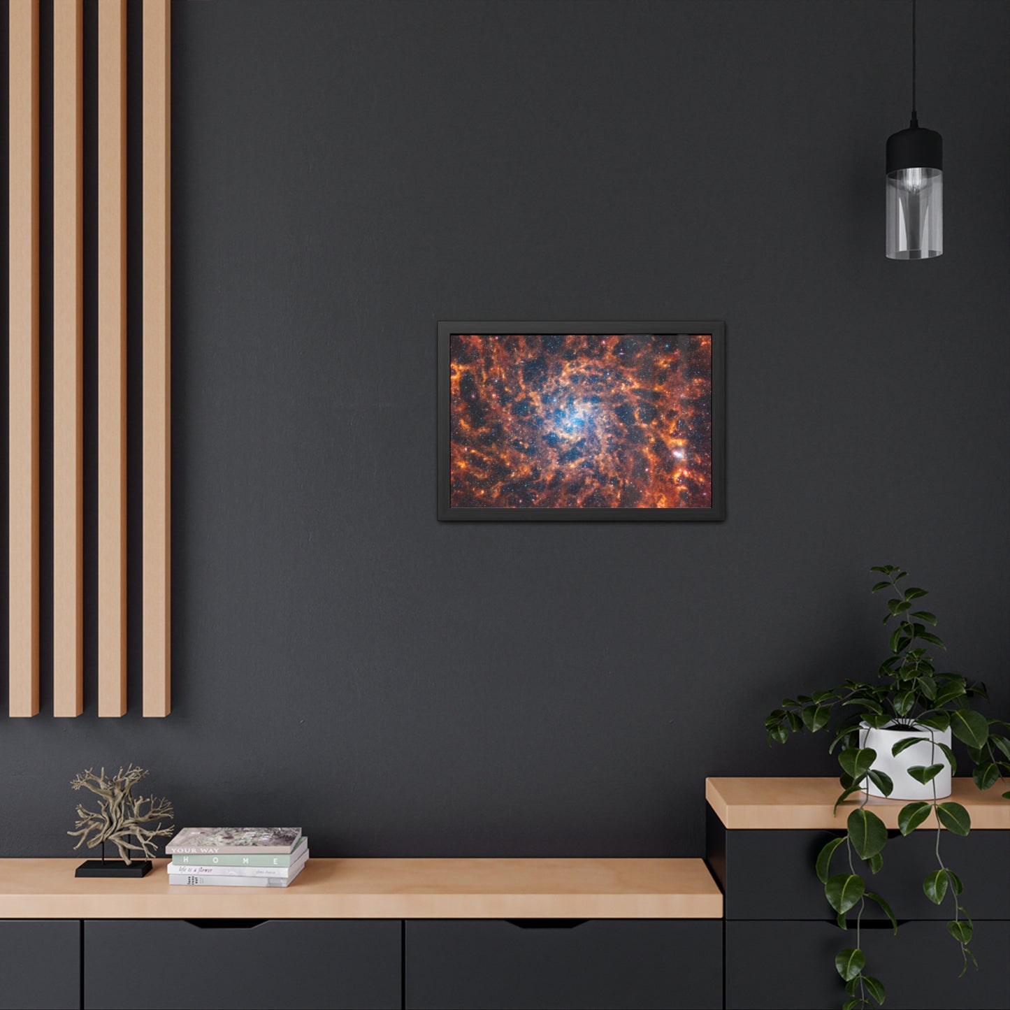 Spiral Galaxy IC 5332, Hand Crafted Wooden Framed Poster