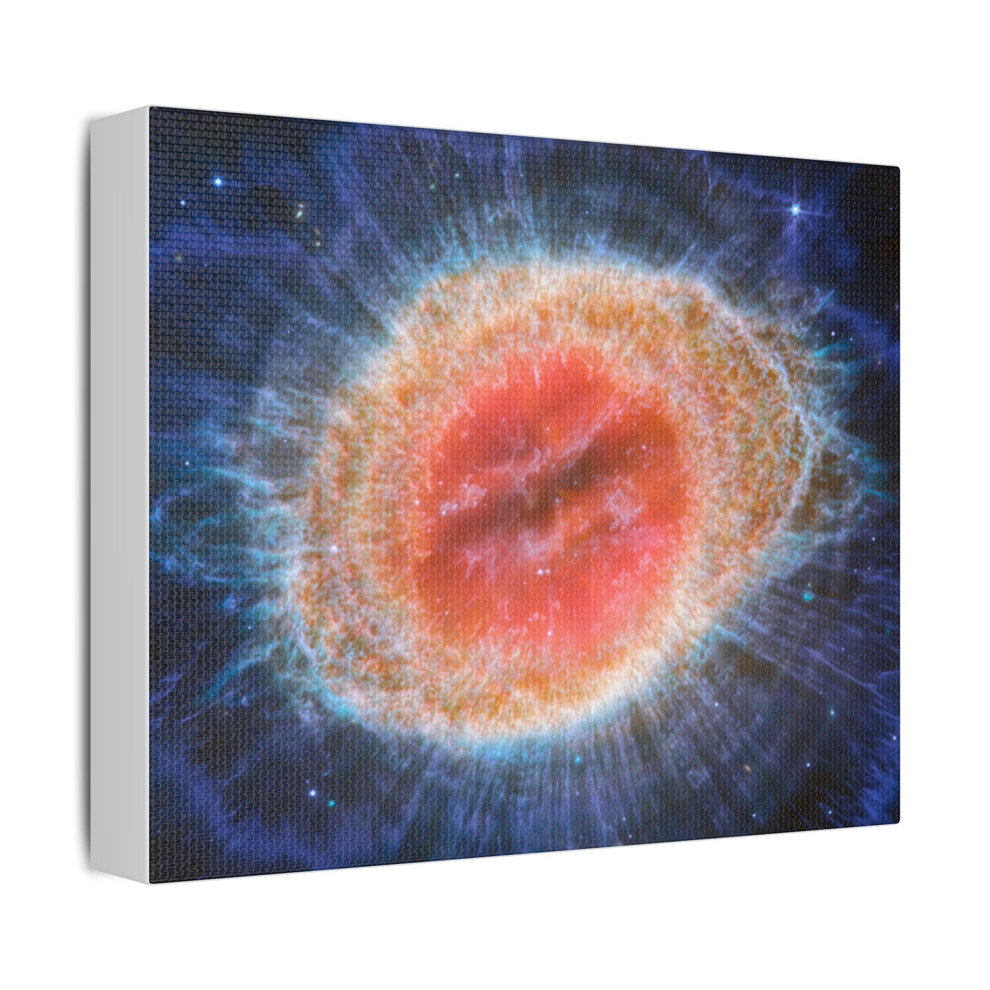 Ring Nebula (MIRI image), Satin Canvas, Stretched