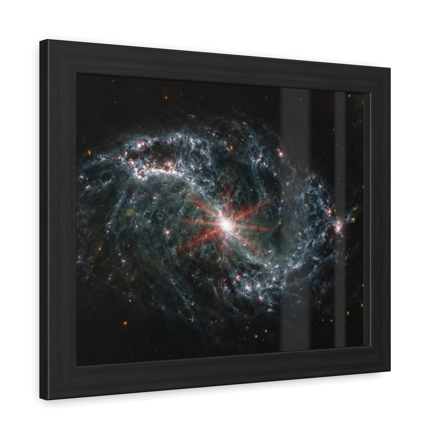 Intricate Networks of Gas and Dust in Nearby Galaxies, Hand Crafted Wooden Framed Poster