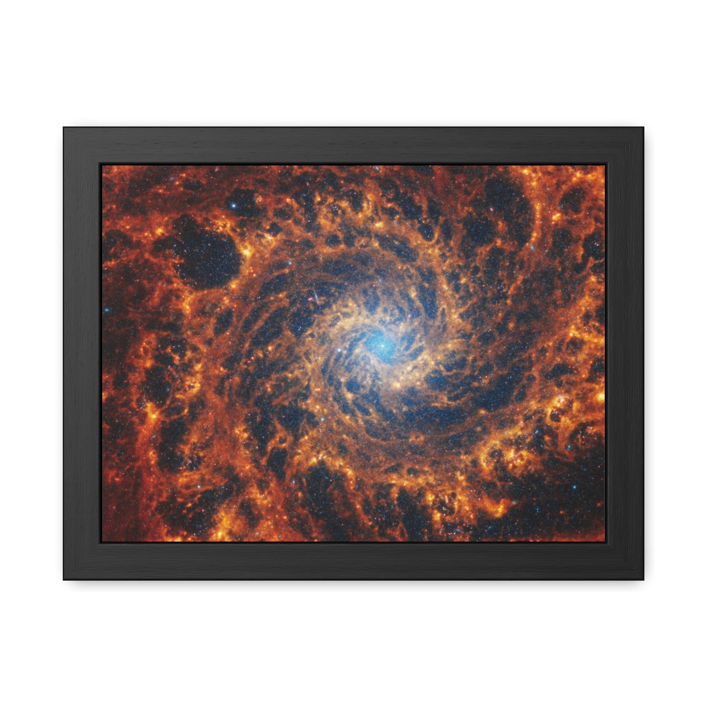 Spiral Galaxy NGC 628, Hand Crafted Wooden Framed Poster