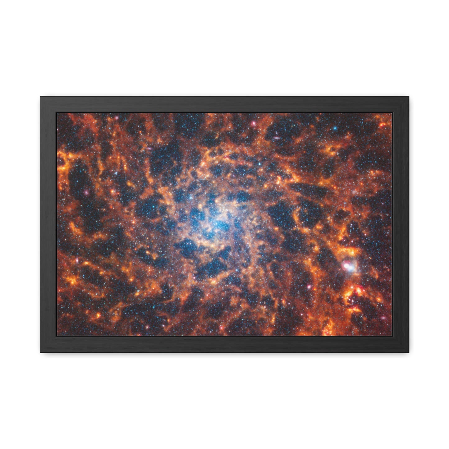 Spiral Galaxy IC 5332, Hand Crafted Wooden Framed Poster