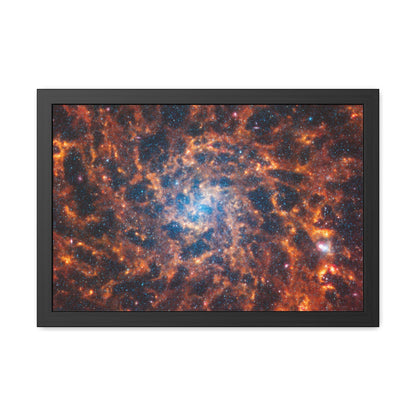 Spiral Galaxy IC 5332, Hand Crafted Wooden Framed Poster