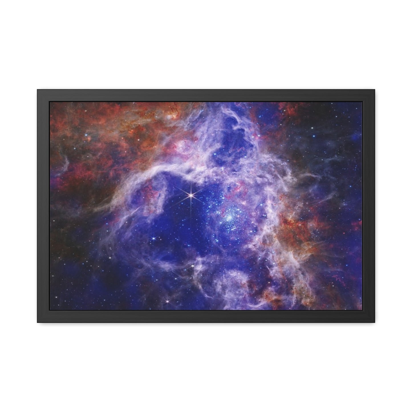 The Tarantula Nebula, Hand Crafter Wooden Framed Poster