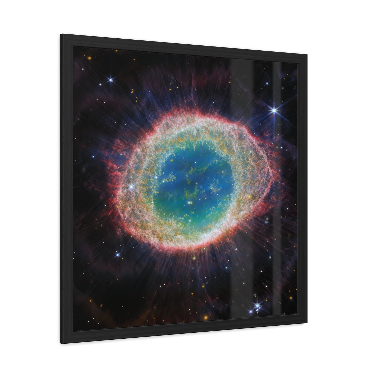 Ring Nebula, Hand Crafted Wooden Framed Poster