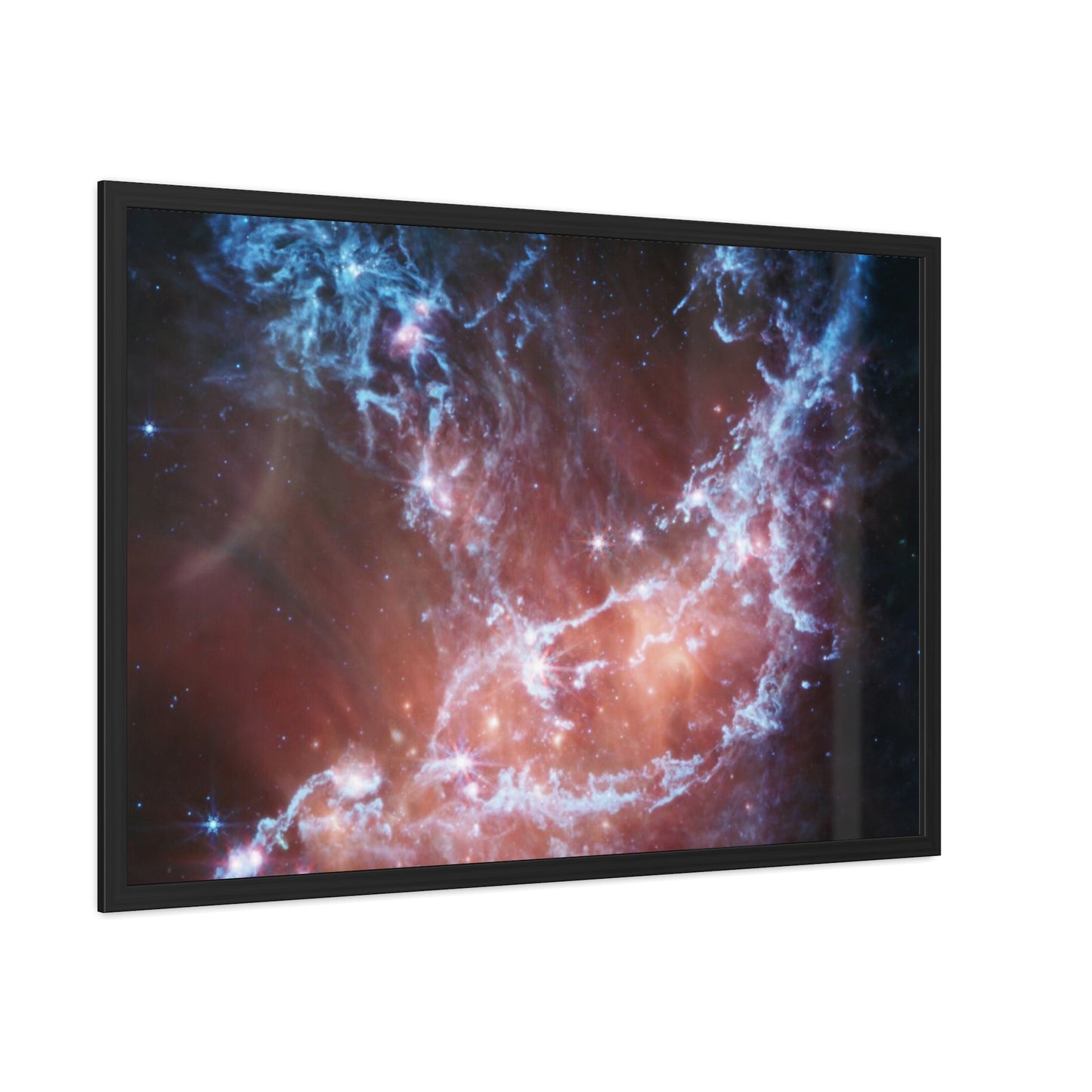 Ethereal View of NGC 346, Hand Crafted Wooden Framed Poster