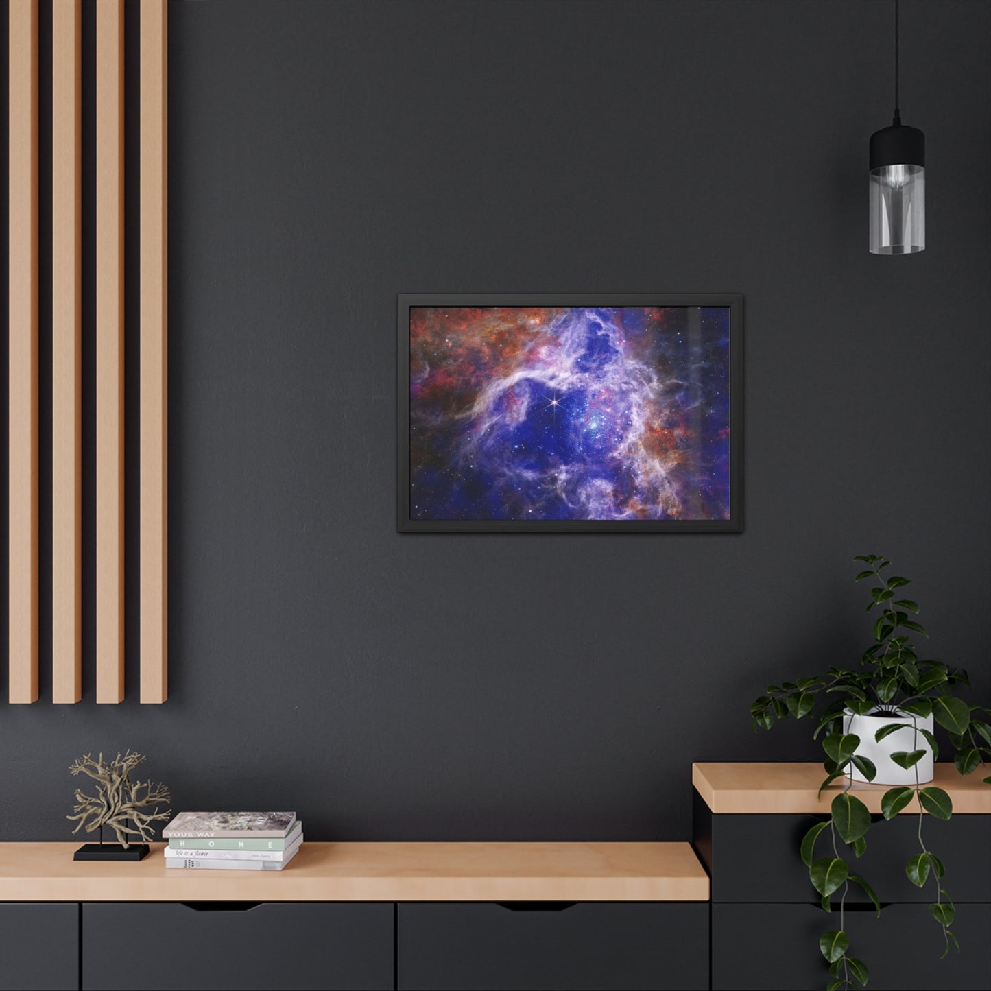 The Tarantula Nebula, Hand Crafter Wooden Framed Poster