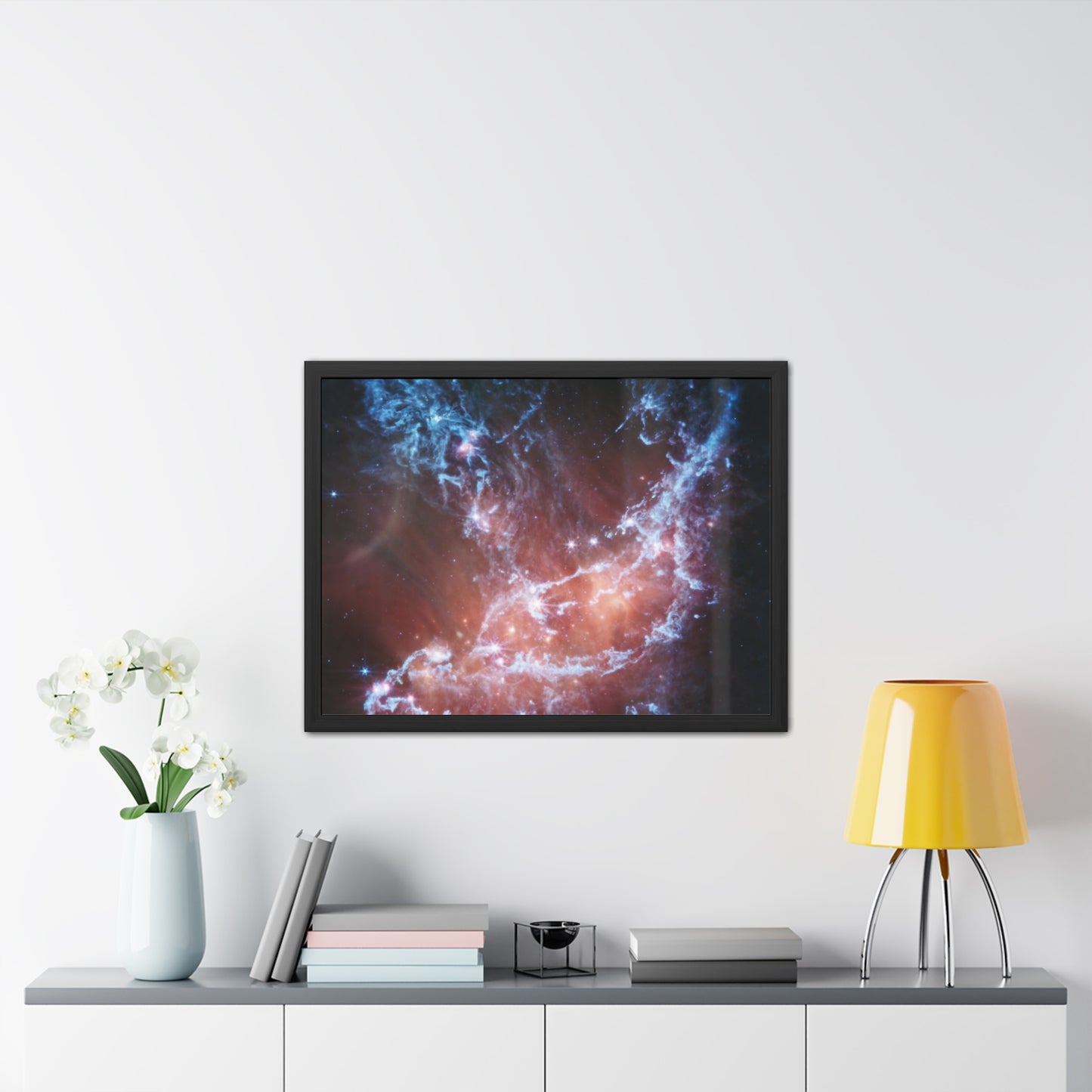 Ethereal View of NGC 346, Hand Crafted Wooden Framed Poster