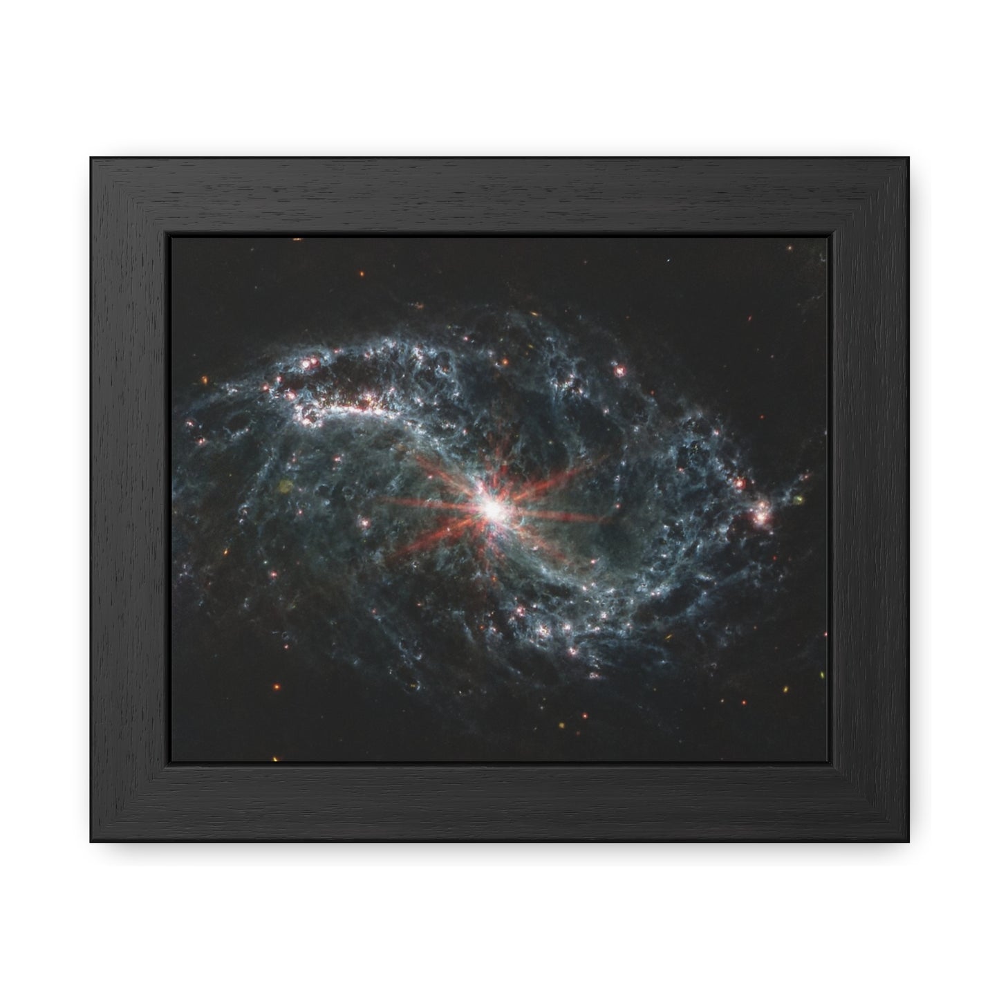 Intricate Networks of Gas and Dust in Nearby Galaxies, Hand Crafted Wooden Framed Poster