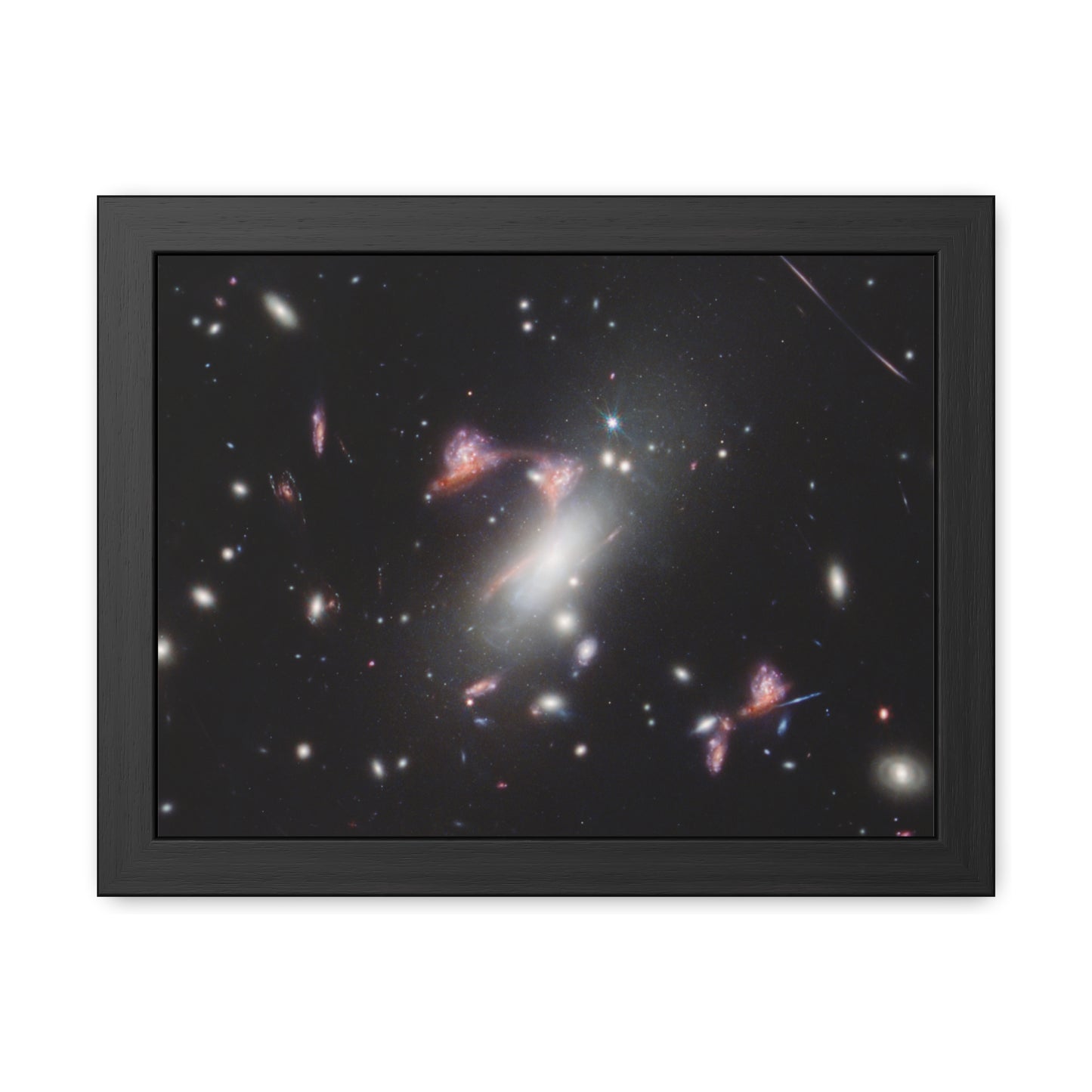 Question Mark Galaxy, Hand Crafted Wooden Framed Poster