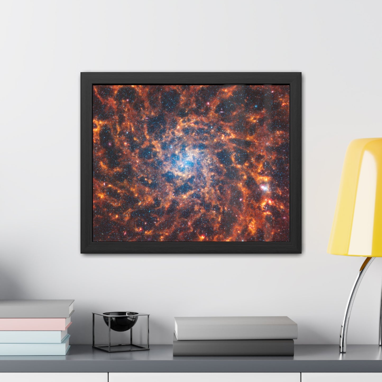 Spiral Galaxy IC 5332, Hand Crafted Wooden Framed Poster