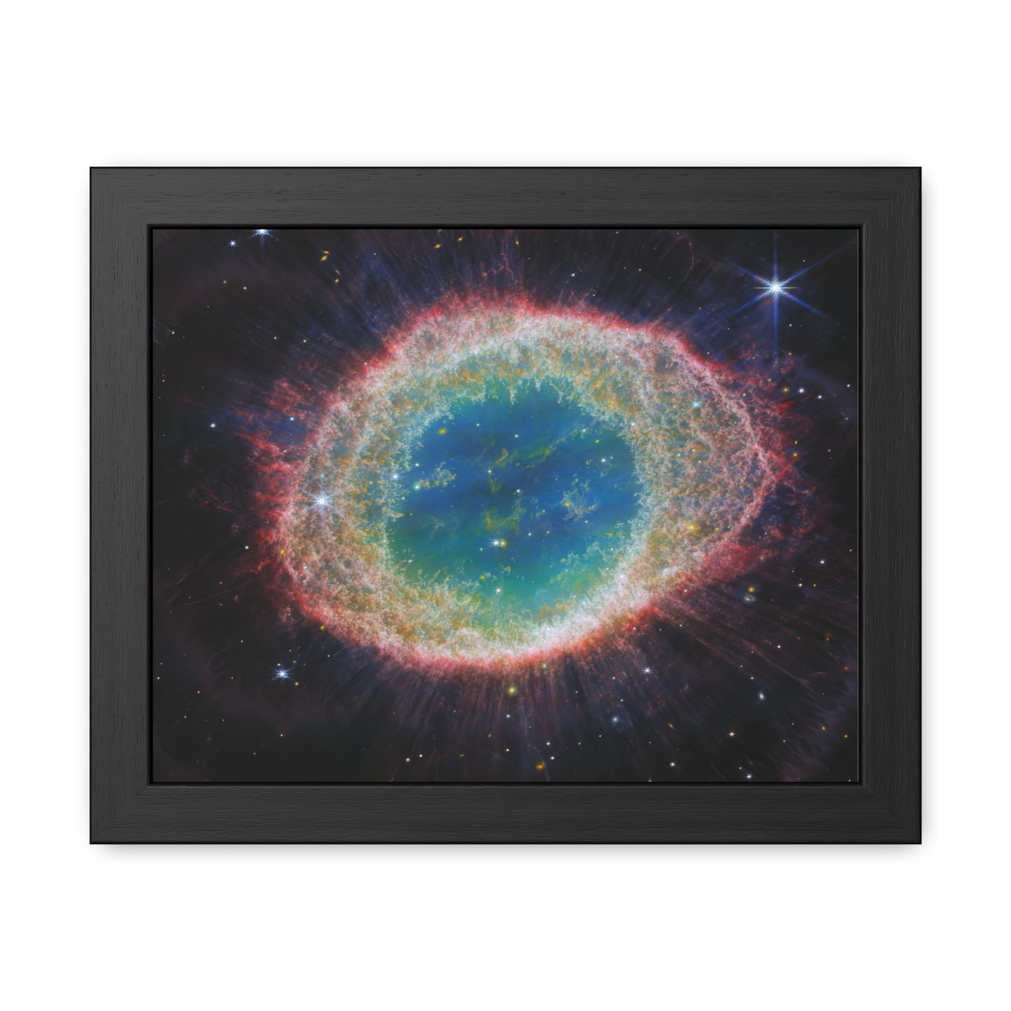 Ring Nebula, Hand Crafted Wooden Framed Poster