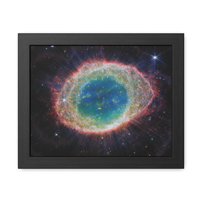 Ring Nebula, Hand Crafted Wooden Framed Poster