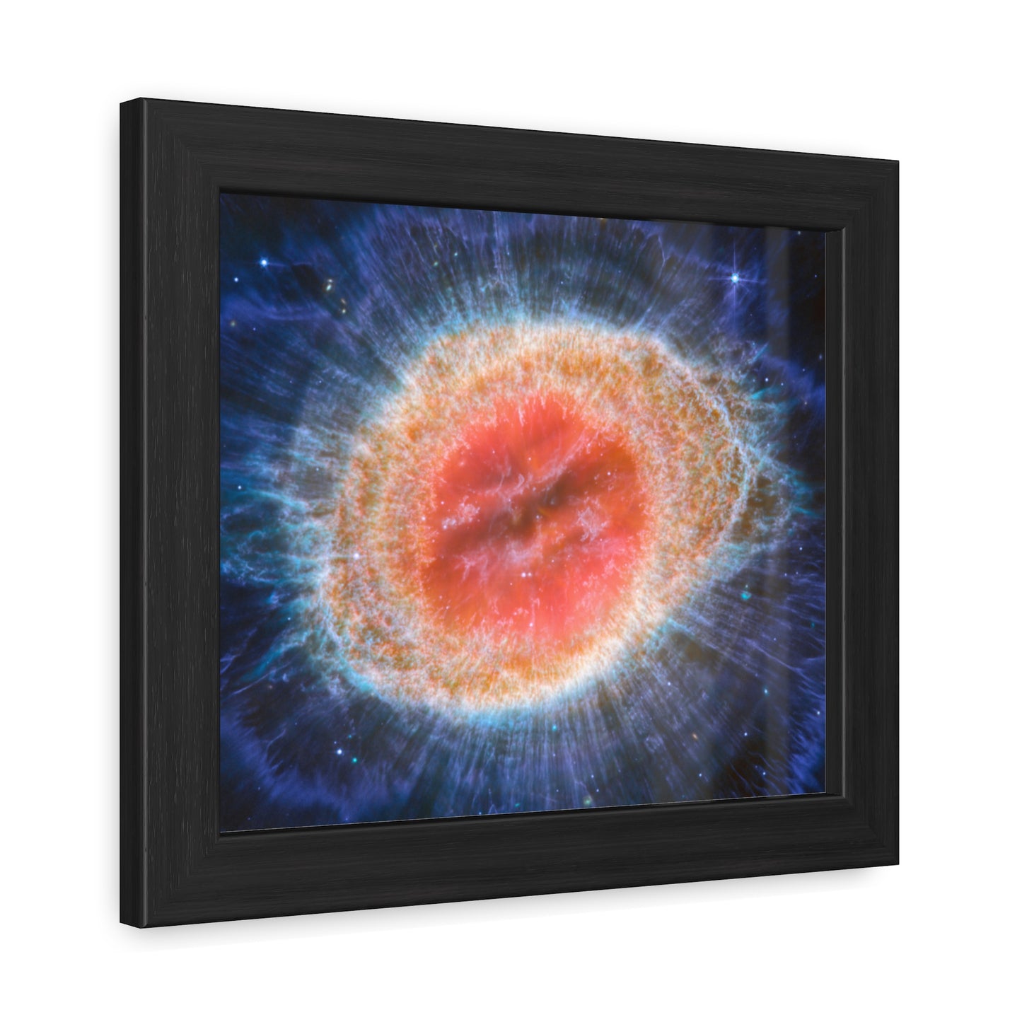 Ring Nebula (MIRI image), Hand Crafted Wooden Framed Poster