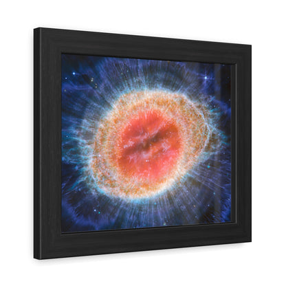 Ring Nebula (MIRI image), Hand Crafted Wooden Framed Poster