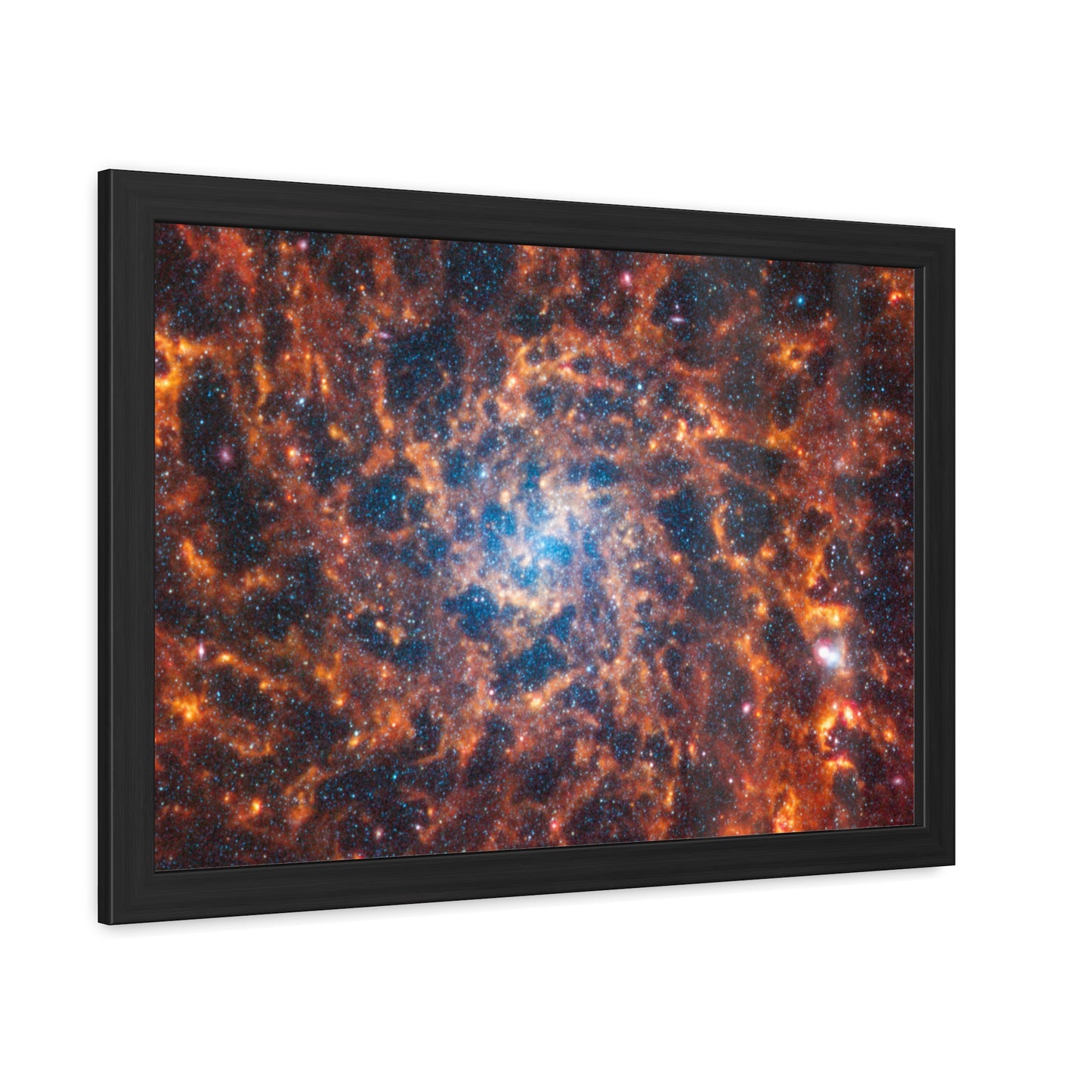 Spiral Galaxy IC 5332, Hand Crafted Wooden Framed Poster