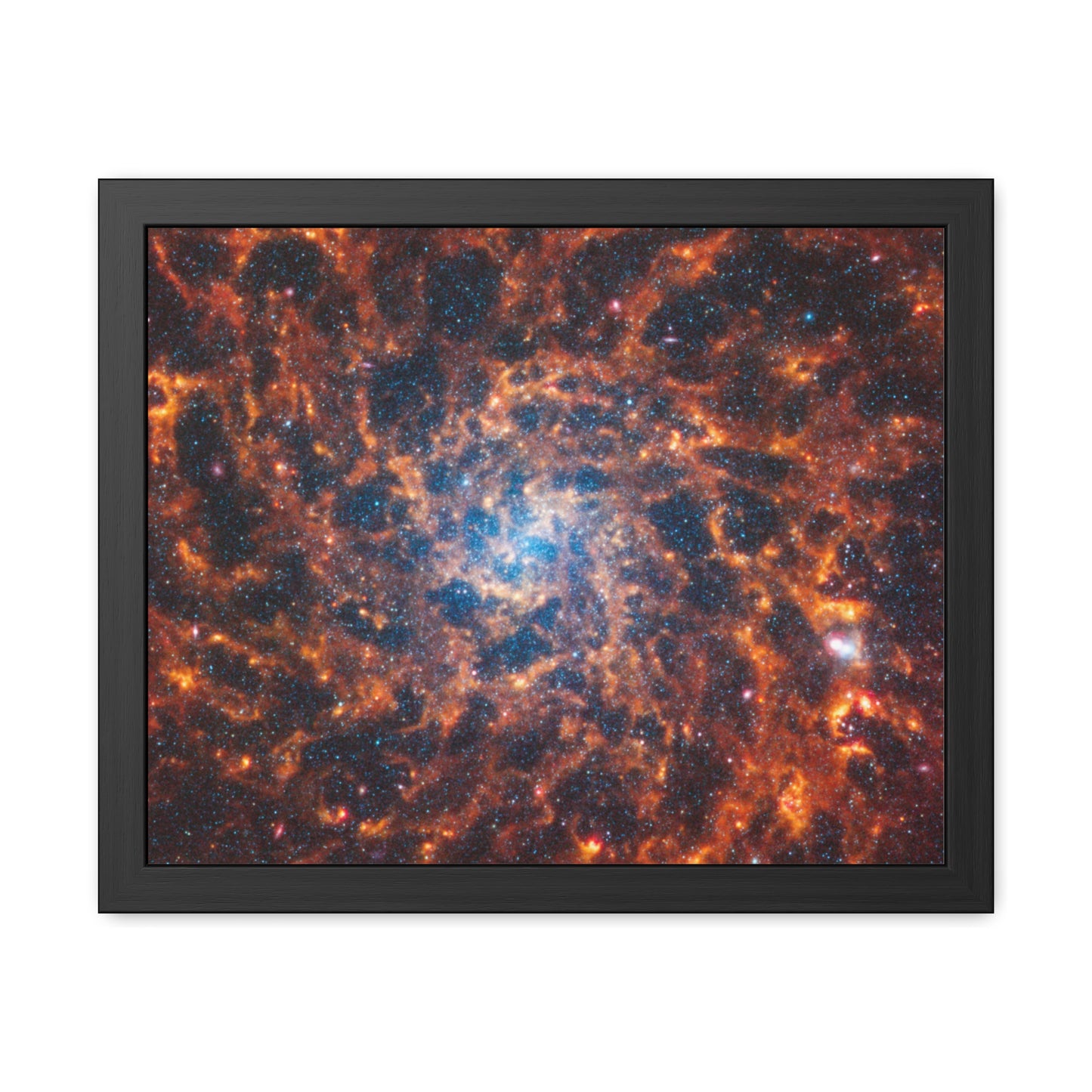 Spiral Galaxy IC 5332, Hand Crafted Wooden Framed Poster