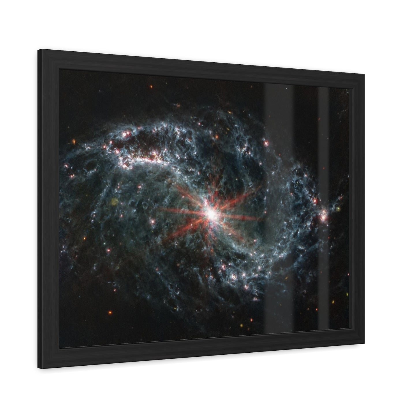 Intricate Networks of Gas and Dust in Nearby Galaxies, Hand Crafted Wooden Framed Poster