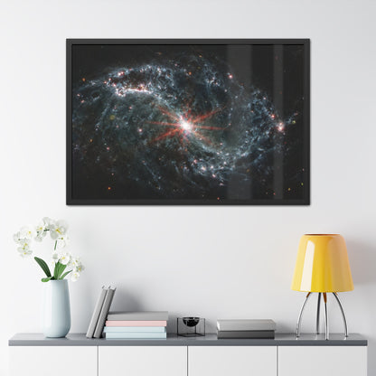 Intricate Networks of Gas and Dust in Nearby Galaxies, Hand Crafted Wooden Framed Poster