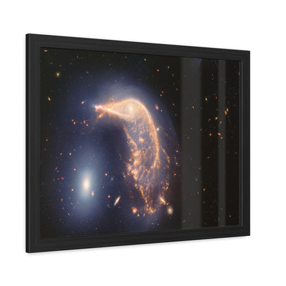 Interacting Galaxies Arp 142, Hand Crafted Wooden Framed Poster