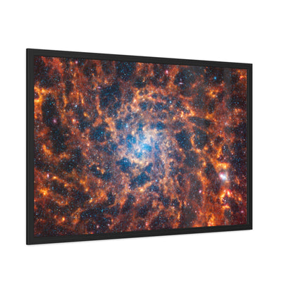 Spiral Galaxy IC 5332, Hand Crafted Wooden Framed Poster