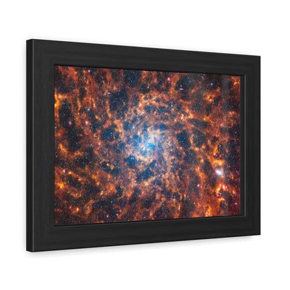 Spiral Galaxy IC 5332, Hand Crafted Wooden Framed Poster