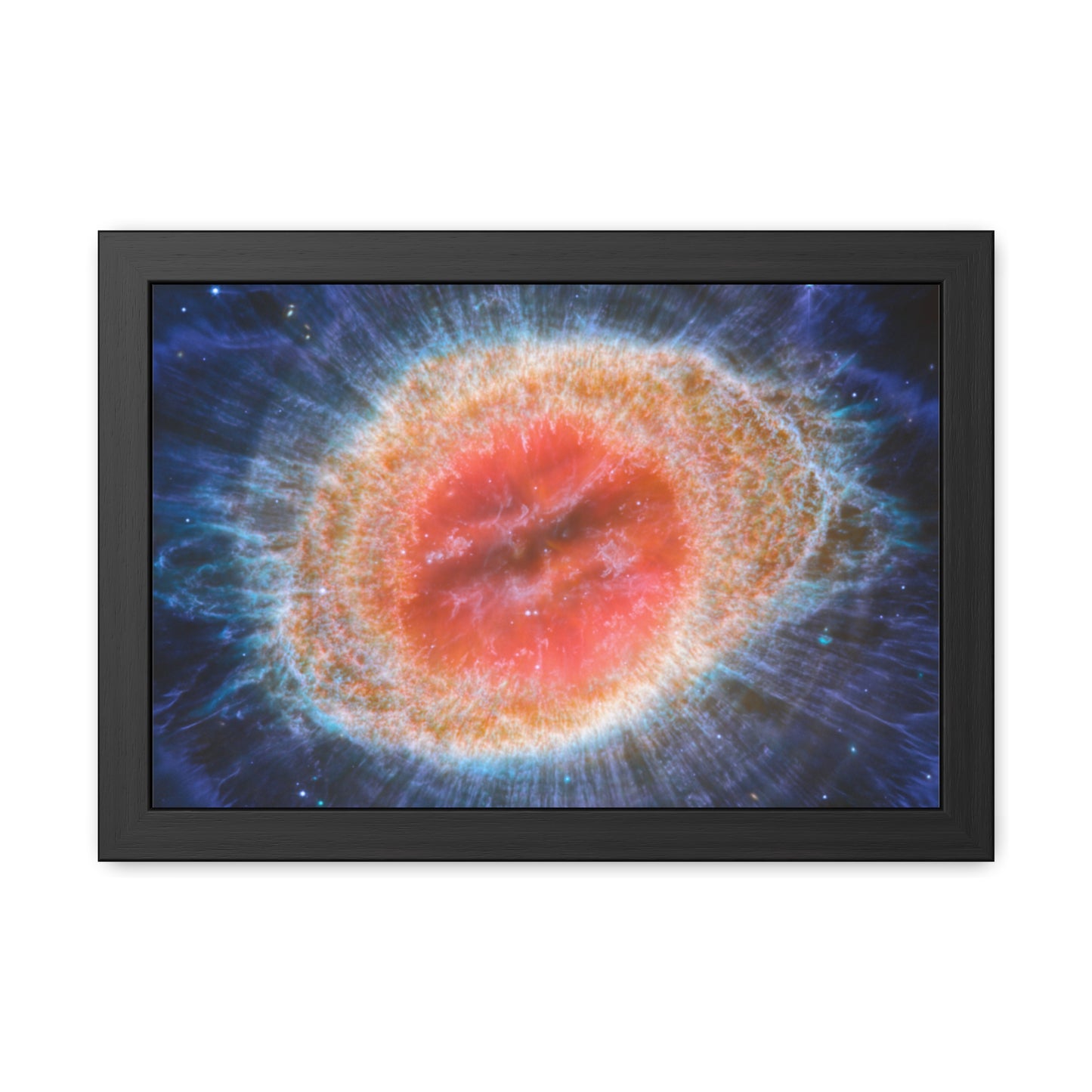 Ring Nebula (MIRI image), Hand Crafted Wooden Framed Poster