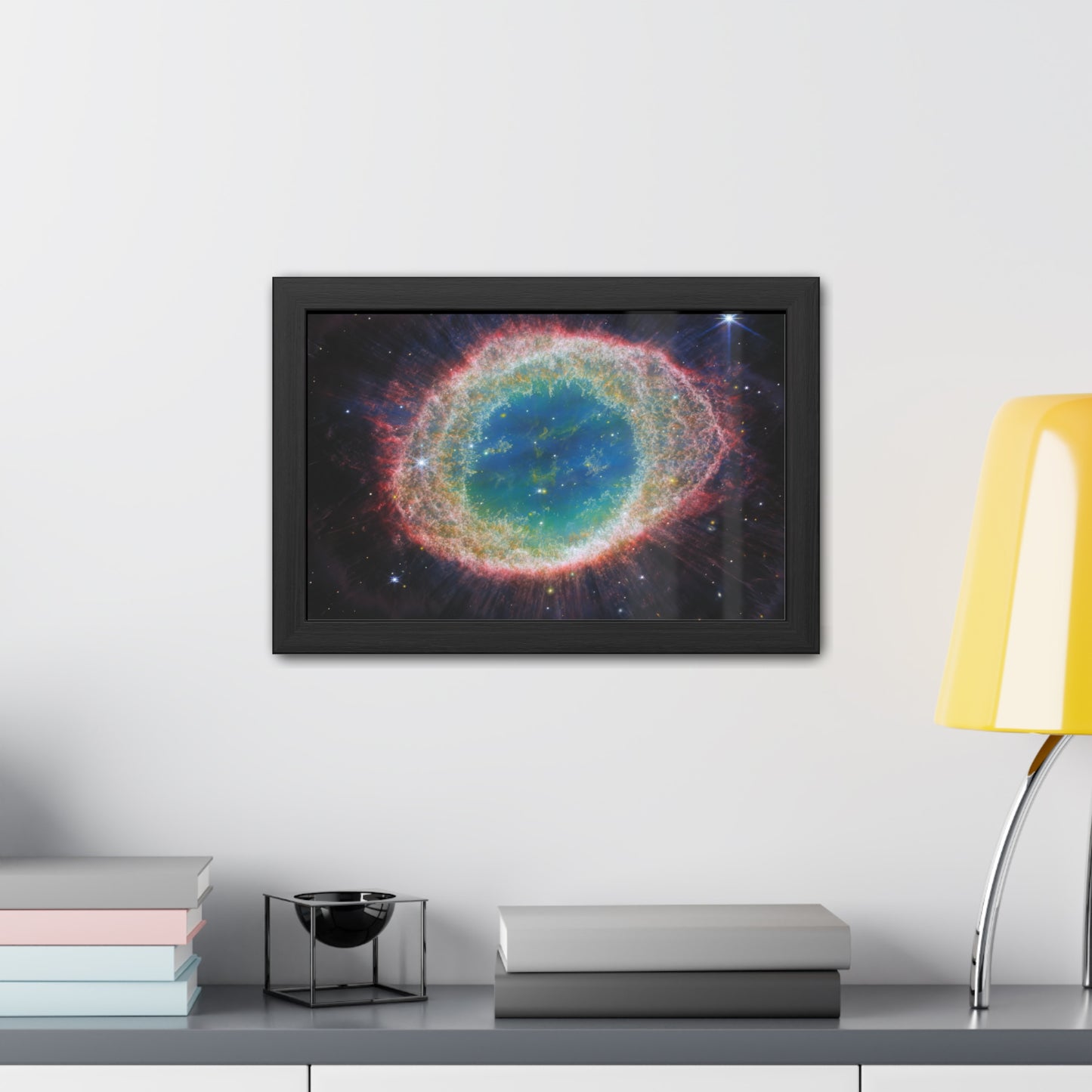 Ring Nebula, Hand Crafted Wooden Framed Poster