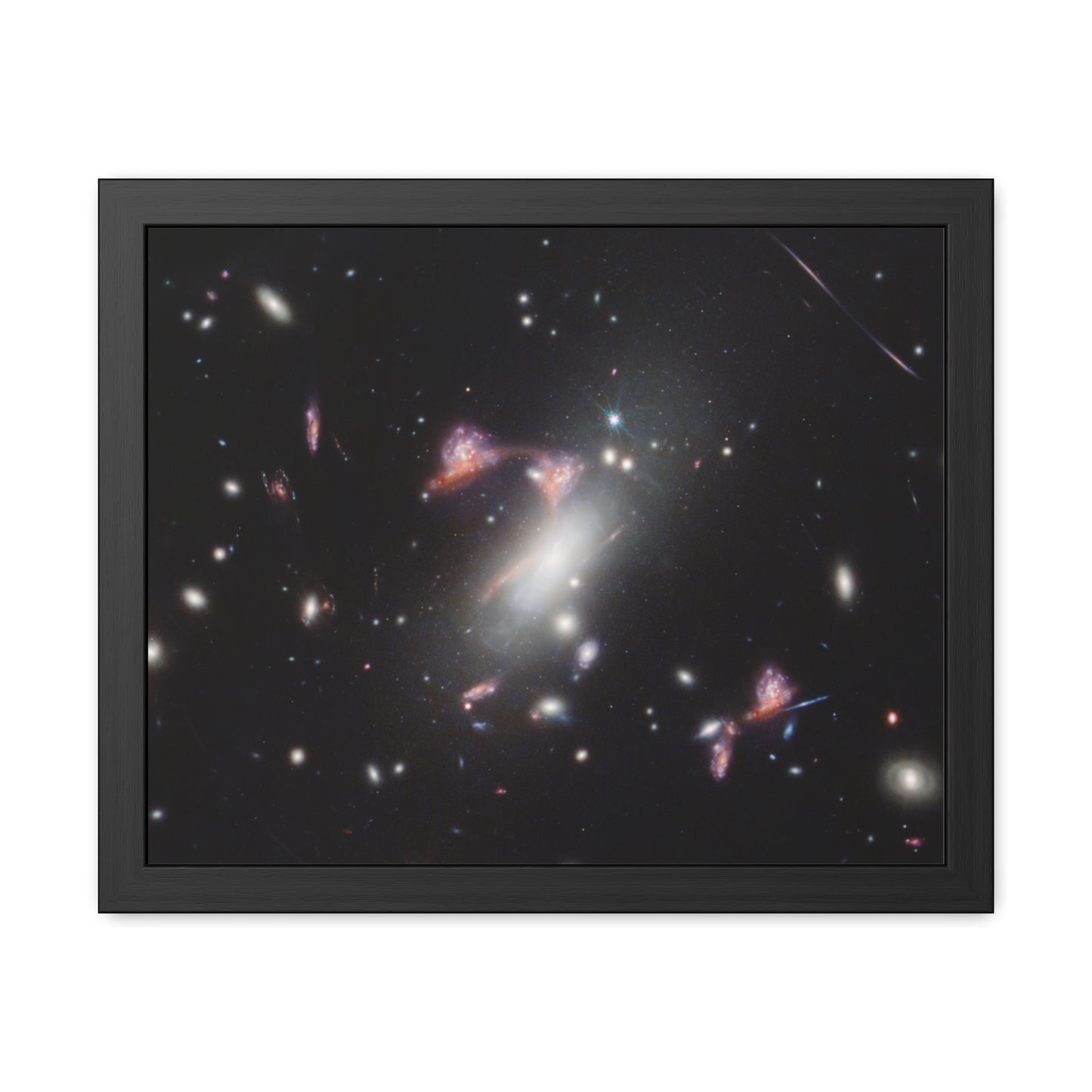 Question Mark Galaxy, Hand Crafted Wooden Framed Poster