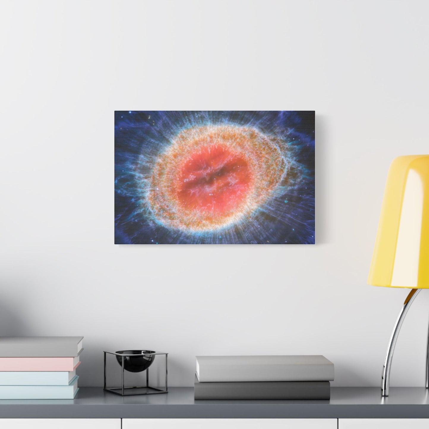 Ring Nebula (MIRI image), Satin Canvas, Stretched