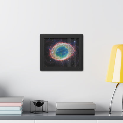 Ring Nebula, Hand Crafted Wooden Framed Poster