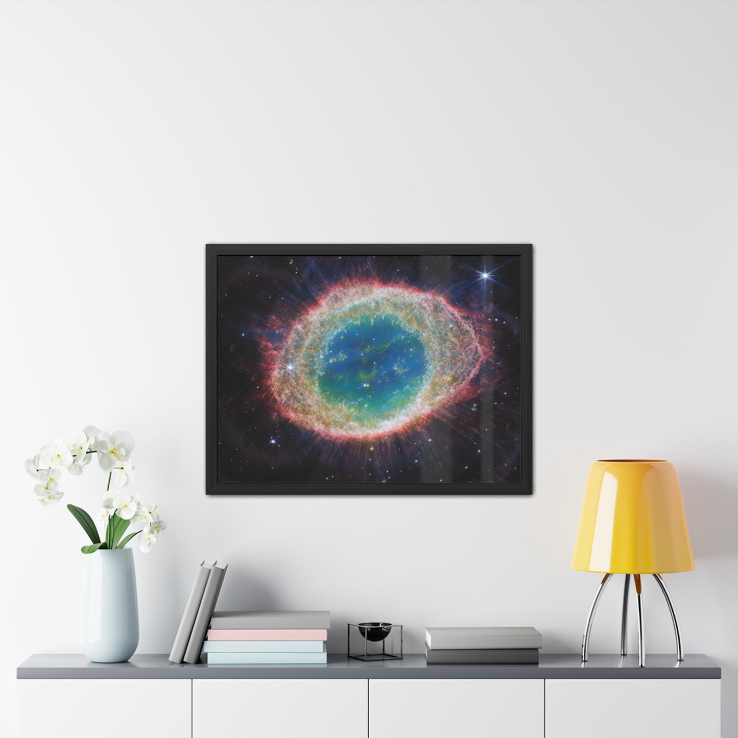 Ring Nebula, Hand Crafted Wooden Framed Poster