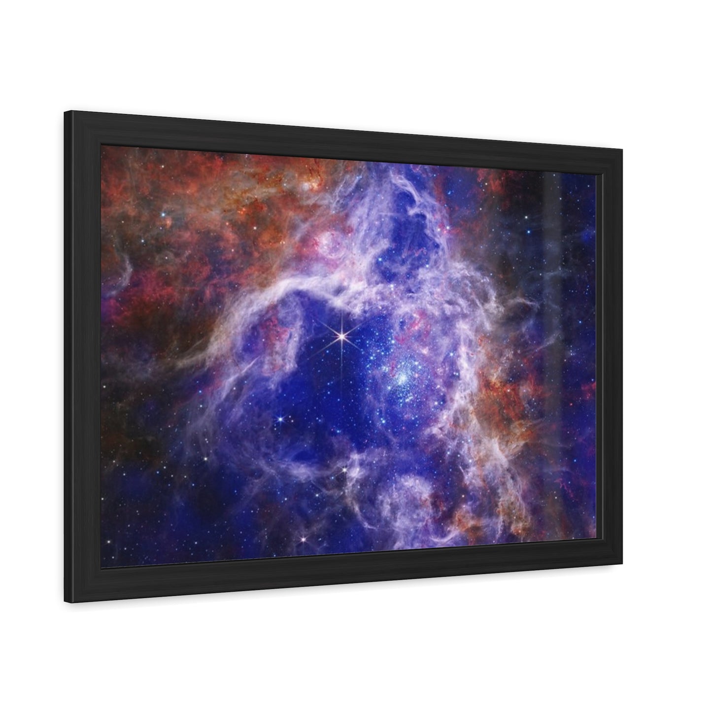 The Tarantula Nebula, Hand Crafter Wooden Framed Poster