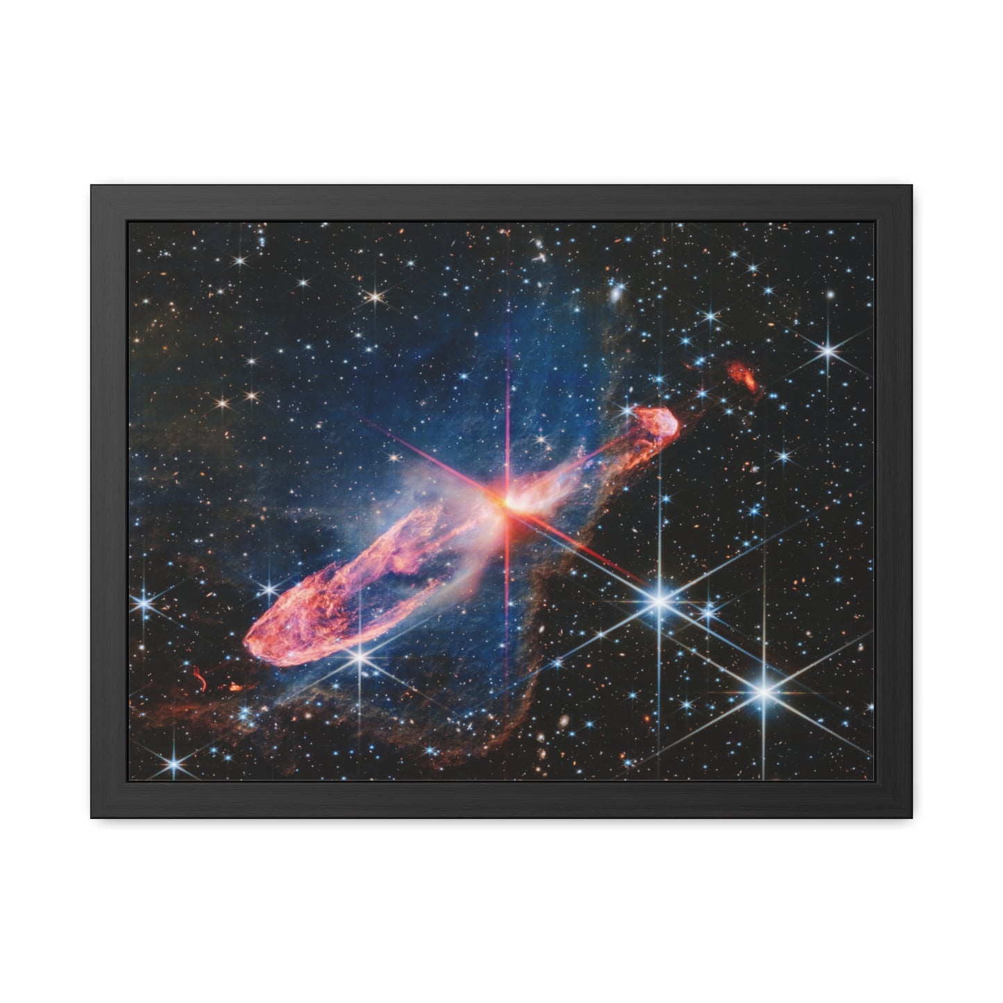 Herbig-Haro 46/47, Hand Crafted Wooden Framed Posters