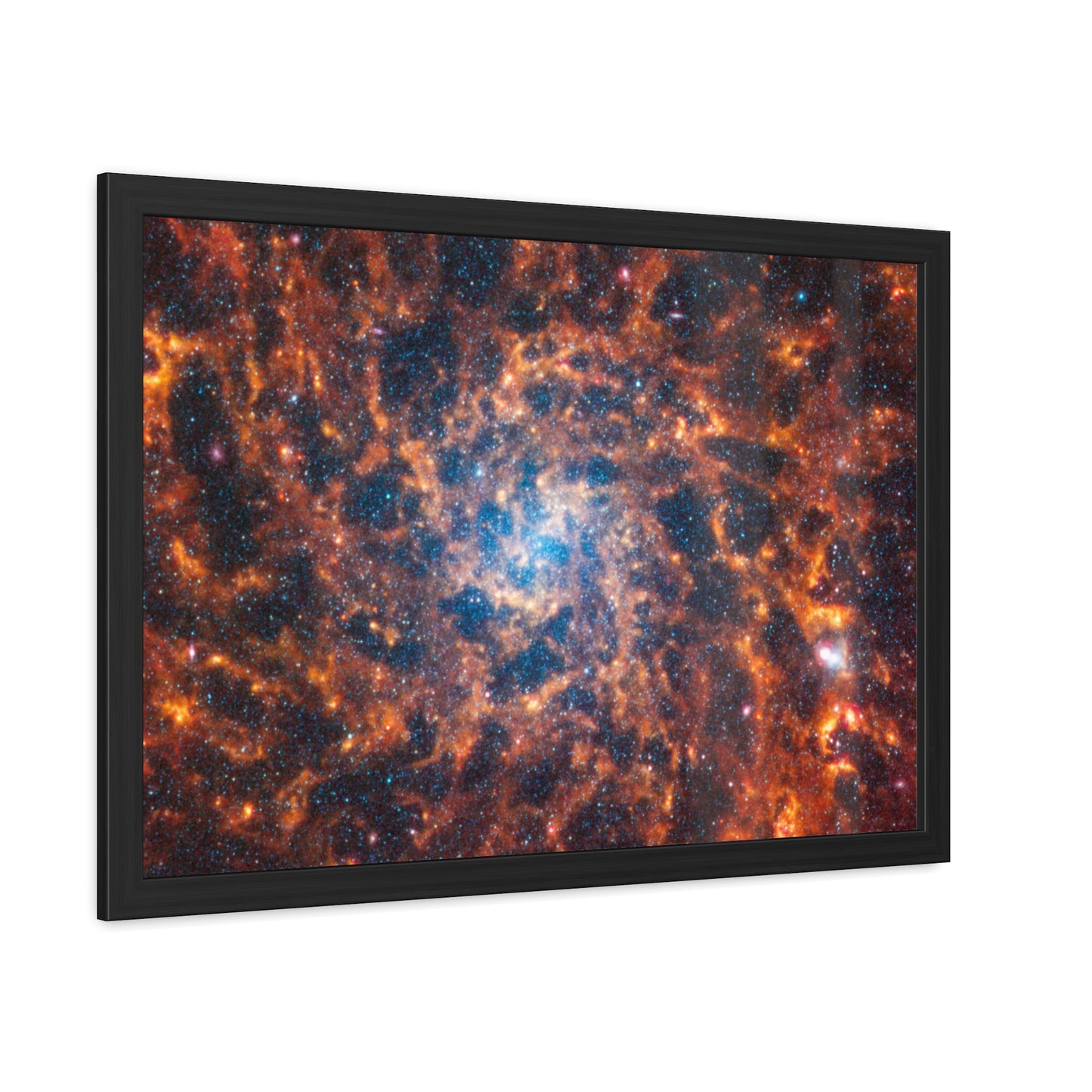 Spiral Galaxy IC 5332, Hand Crafted Wooden Framed Poster