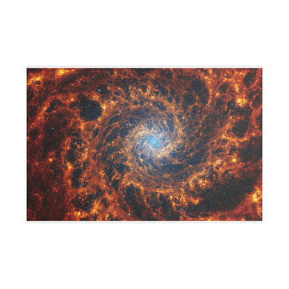 Spiral Galaxy NGC 628, Satin Canvas, Stretched