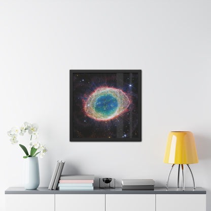 Ring Nebula, Hand Crafted Wooden Framed Poster