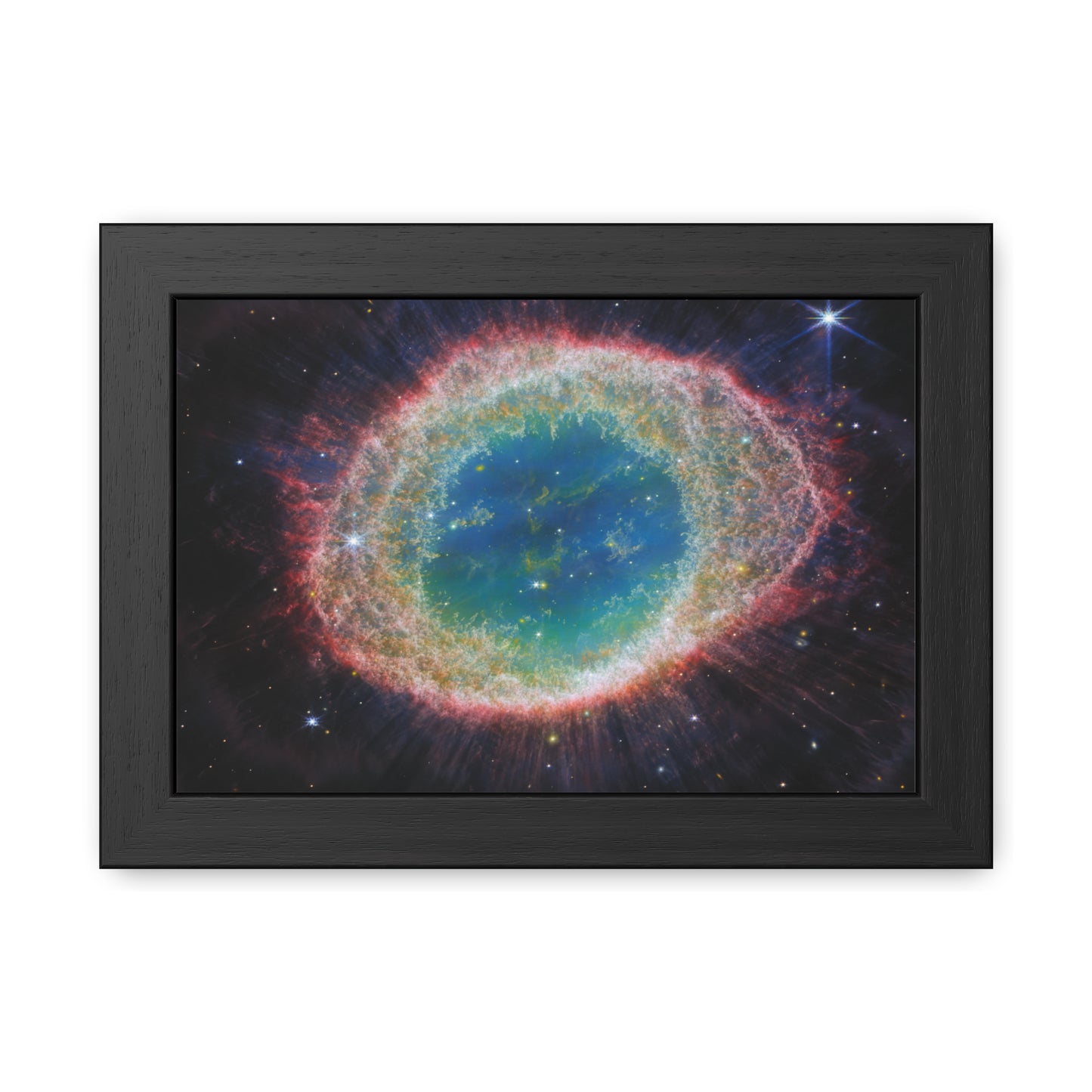 Ring Nebula, Hand Crafted Wooden Framed Poster