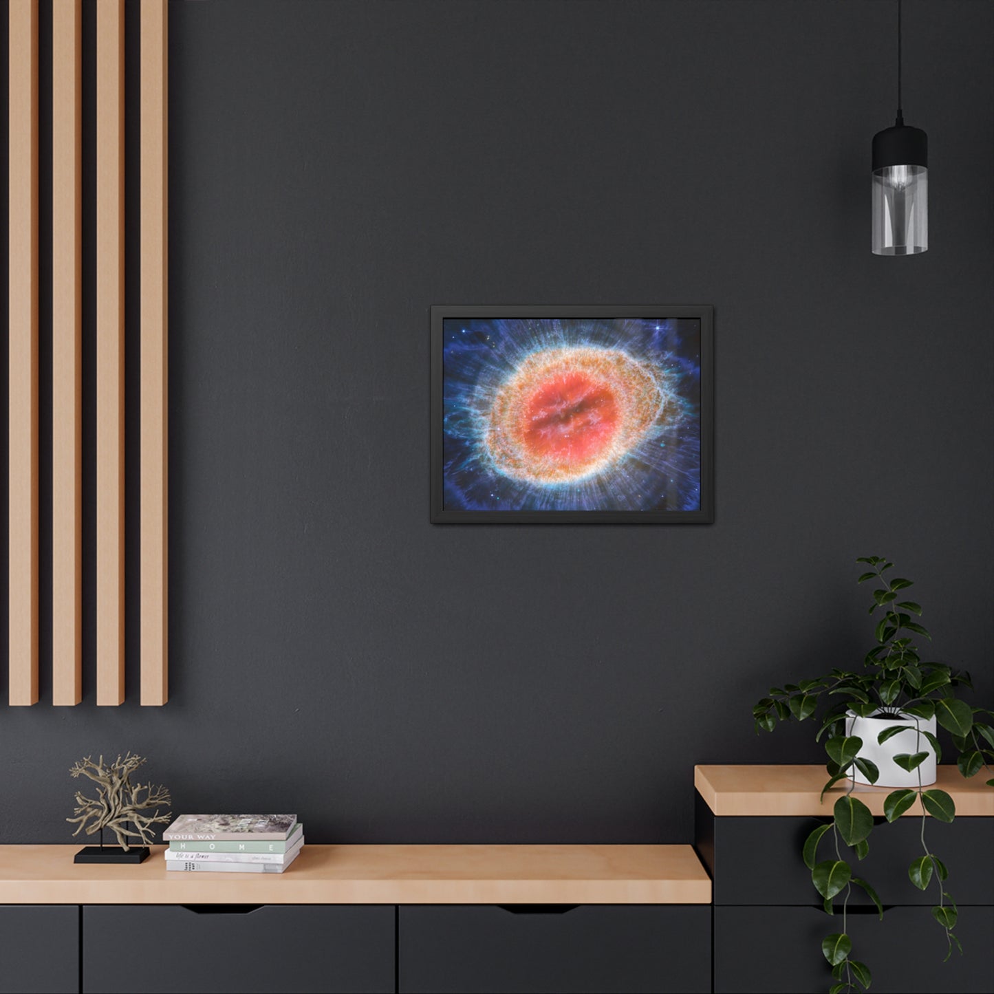 Ring Nebula (MIRI image), Hand Crafted Wooden Framed Poster