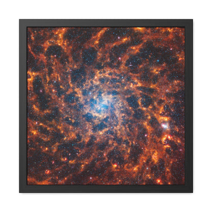 Spiral Galaxy IC 5332, Hand Crafted Wooden Framed Poster