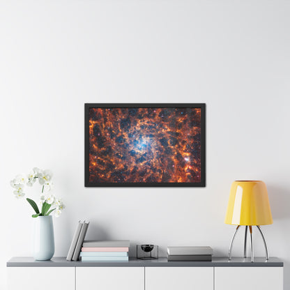 Spiral Galaxy IC 5332, Hand Crafted Wooden Framed Poster